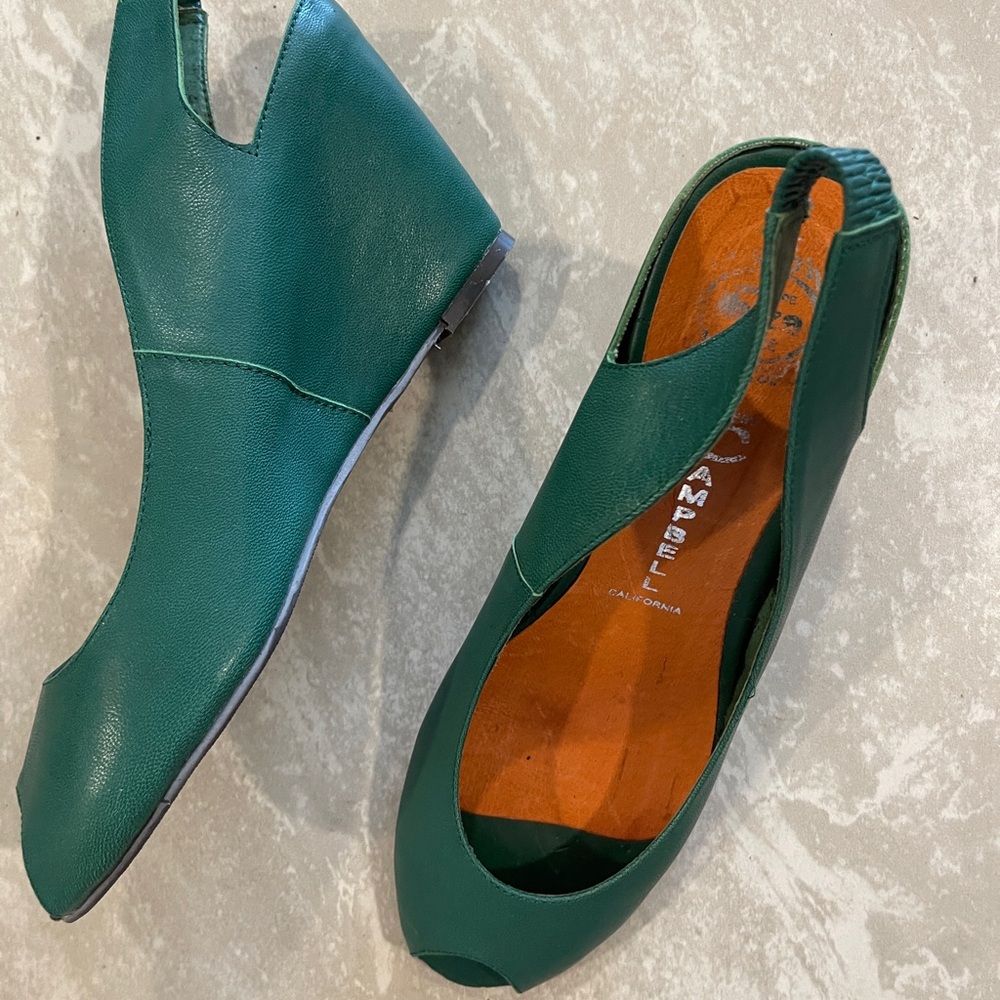 Jeffrey Campbell Green Wedge Shoes - Picture 4 of 14